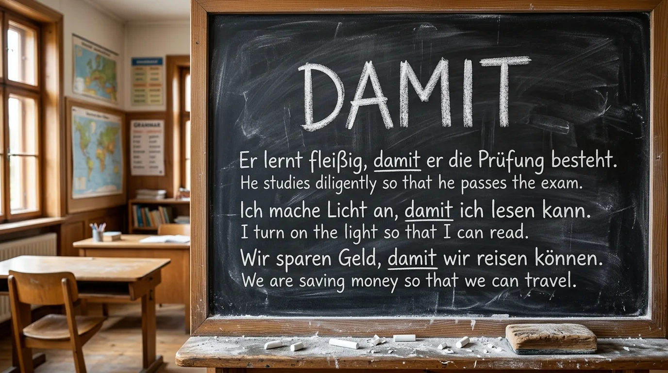 How to Use "Damit" in German